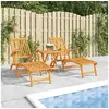 Image de Chaises Longues d'Extérieur Repose-pieds et Table Bains de Soleil Chaises de Jardin Meubles d'Extérieur Patio 3120440