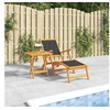 Image de Chaise longue d'extérieur avec table Acacia massif et textilène 3120442