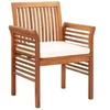 Image de Lot de 8 chaise exterieur non pliable en acacia H. 90 cm marron