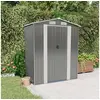 Image de Abri de jardin Gris clair 192x108x223 cm Acier galvanisé, rangement de jardin pour les outils, rangement pour outils 319269