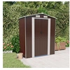 Image de Abri de jardin Marron foncé 192x108x223 cm Acier galvanisé, rangement de jardin pour les outils 319273