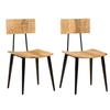 Image de Lot de 2 chaise H. 80 cm non empilable non pliable en bois interieur