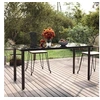 Image de Table à dîner de jardin Noir 160x80x74 cm Acier et verre trempé 319283