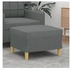 Image de Tabouret 60x50x41 cm tissu gris foncé349264