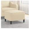 Image de Tabouret 60x50x41 cm tissu crème349281