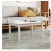 Image de Table basse Blanc 80x50x40 cm Bois massif de pin