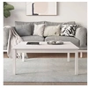 Image de Table basse Blanc 100x100x40 cm Bois massif de pin