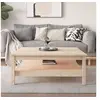 Image de Table basse 100x100x40 cm Bois massif de pin