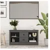Image de Meuble TV Gris 103x36,5x52 cm Bois de pin massif