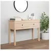 Image de Table Console Table de Couloir Table d'Entrée Table d'Appoint Salon Salle de Séjour Maison Intérieur 100x35x75 cm Bois Massif de Pin