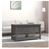 Image de Table basse Gris 102x49x55 cm Bois massif de pin820923
