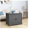 Image de Table basse Gris 71x49x55 cm Bois massif de pin820928
