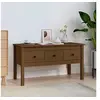 Image de Table basse Marron miel 102x49x55 cm Bois massif de pin820944