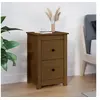 Image de Table de chevet Marron miel 40x35x61,5 cm Bois de pin solide820952