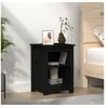 Image de Table de chevet Noir 40x35x55 cm Bois de pin solide820964