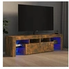 Image de Meuble TV avec lumières LED Chêne fumé 140x36,5x40 cm