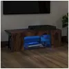 Image de Meuble TV avec lumières LED Chêne fumé 90x39x30 cm