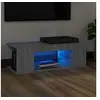 Image de Meuble TV avec lumières LED Sonoma gris 90x39x30 cm