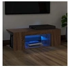 Image de Meuble TV avec lumières LED Chêne marron 90x39x30 cm