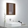 Image de Armoire à Miroir LED de Salle de Bain, Armoire Murale avec Eclairage, Placard de Rangement Toilette, Moderne, Sonoma 822835