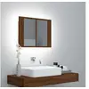 Image de Armoire à miroir LED Chêne marron 60x12x45 cm Bois d ingénierie