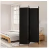 Image de Cloison de séparation 4 panneaux Noir 200x220 cm Tissu
