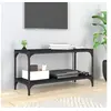 Image de Meuble TV Noir 80x33x41 cm Bois d ingénierie et acier
