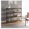 Image de Boekenkast 100x33x100 cm bewerkt hout en staal gerookt eiken819359