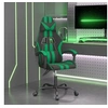 Image de Chaise de jeu pivotante Noir et vert Similicuir