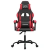 Image de Chaise de jeu pivotante Noir et rouge Similicuir