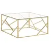 Image de Table basse doré acier inoxydable et verre trempé 349954