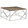 Image de Table basse argenté acier inoxydable/bois massif récupération349960