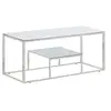 Image de Table basse argenté acier inoxydable et verre trempé350019