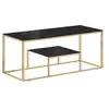 Image de Table basse doré acier inoxydable et verre trempé350020