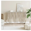 Image de Table console argenté 110x30x70 cm acier inoxydable et verre350027