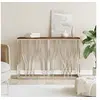 Image de Table console acier inoxydable et bois massif de récupération350029