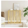 Image de Table console doré 70x30x70 cm acier inoxydable et verre350034
