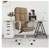 Image de Fauteuil Inclinable de Bureau Siège Inclinable Chaise d'Ordinateur Dossier et Repose-pied Réglables Meuble de Bureau Intérieur Marron Tissu