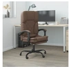 Image de Fauteuil de massage inclinable de bureau Marron Similicuir
