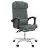 Image de Fauteuil de massage inclinable de bureau Gris foncé Tissu