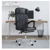 Image de Fauteuil de massage inclinable de bureau Noir Similicuir