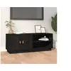 Image de Meuble TV Noir 105x34x40 cm Bois de pin massif818224