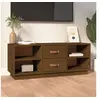 Image de Meuble TV Marron miel 100x34x40 cm Bois de pin massif