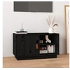 Image de Meuble TV Noir 70x34x40 cm Bois de pin massif818239