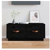 Image de Meuble TV Noir 80x34x35 cm Bois de pin massif818244