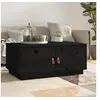 Image de Table basse Noir 80x50x35 cm Bois massif de pin818254
