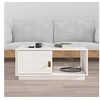 Image de Table basse Blanc 80x50x35,5 cm Bois massif de pin818261