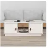 Image de Table basse Blanc 100x50x35 cm Bois massif de pin818266