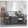 Image de Table basse Gris 100x50x41 cm Bois massif de pin818272