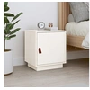 Image de Table de chevet Blanc 40x34x45 cm Bois de pin massif818277
